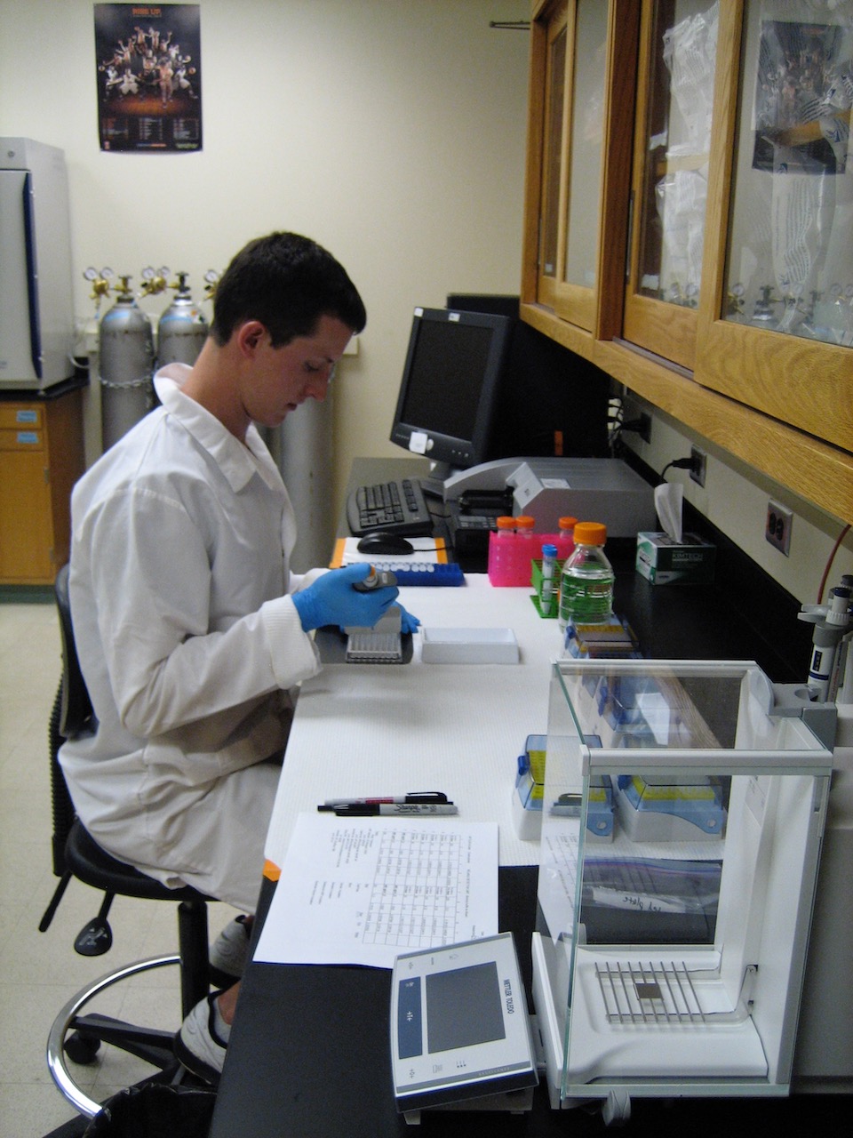 Brendon Smith in the Bioacoustics Research Lab at the University of Illinois at Urbana-Champaign